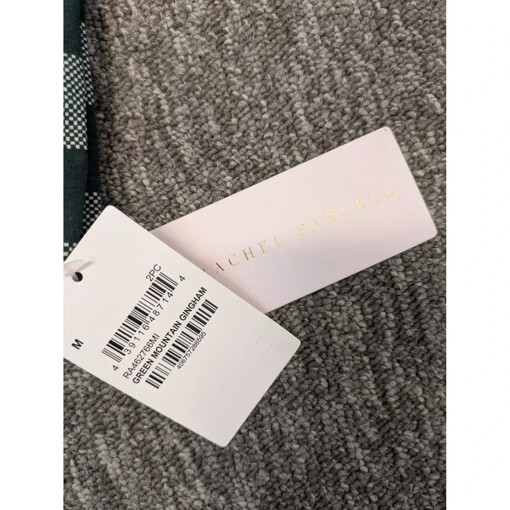 Rachel Parcell Green Buffalo‎ Check Gingham Long Sleeve Shirt Women's Medium NWT - Picture 2 of 6